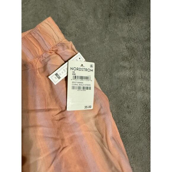 NWT BP. Nordstrom Size 3X Plus Size Women Shorts Flowy Pink Peach Striped 4” - Picture 5 of 9